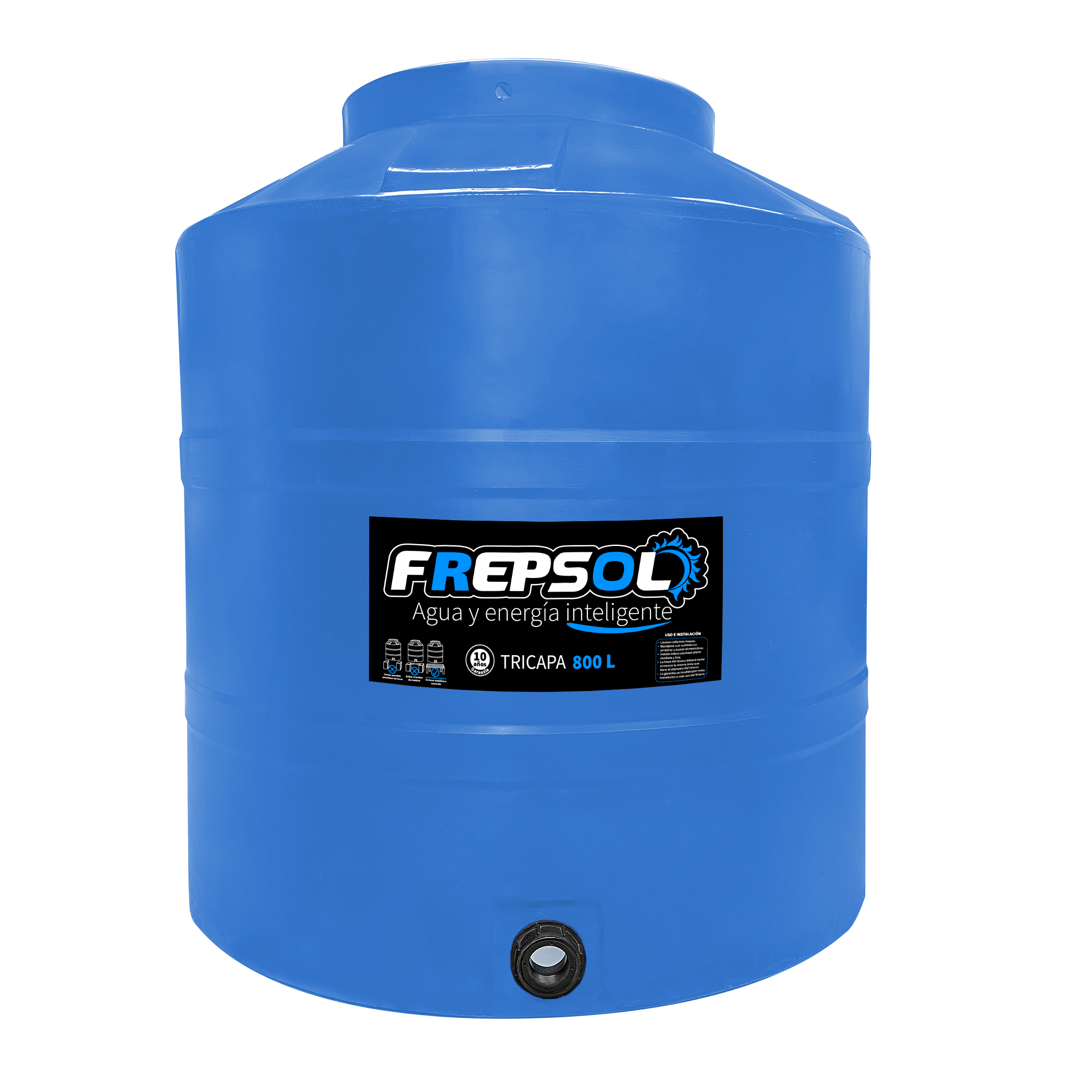 CISTERNA TRICAPA AZUL 800 LTS